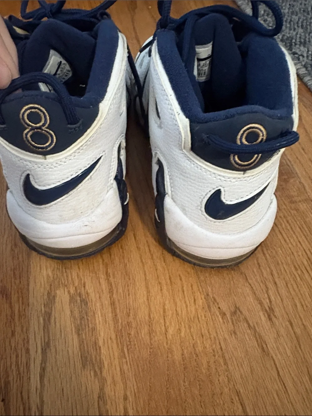 Nike Kids Navy, White & Red AIR Olympic uptempo